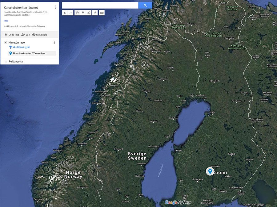 Ekipaget kartalle !