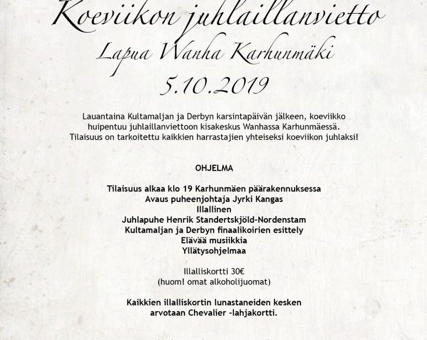 Kutsu koeviikon illanviettoon!
