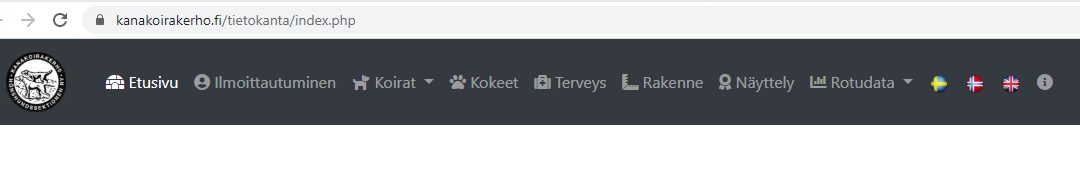 Jalostustietokannan tiedot neljällä kielellä!