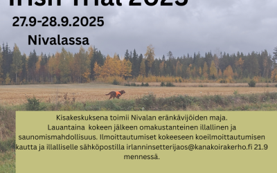 Irish trial 2025 kisataan Nivalassa 27.9-28.9.2025