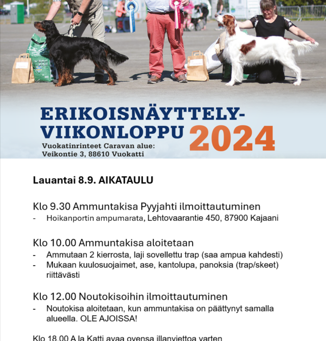 Erkkariviikonloppu lähestyy!